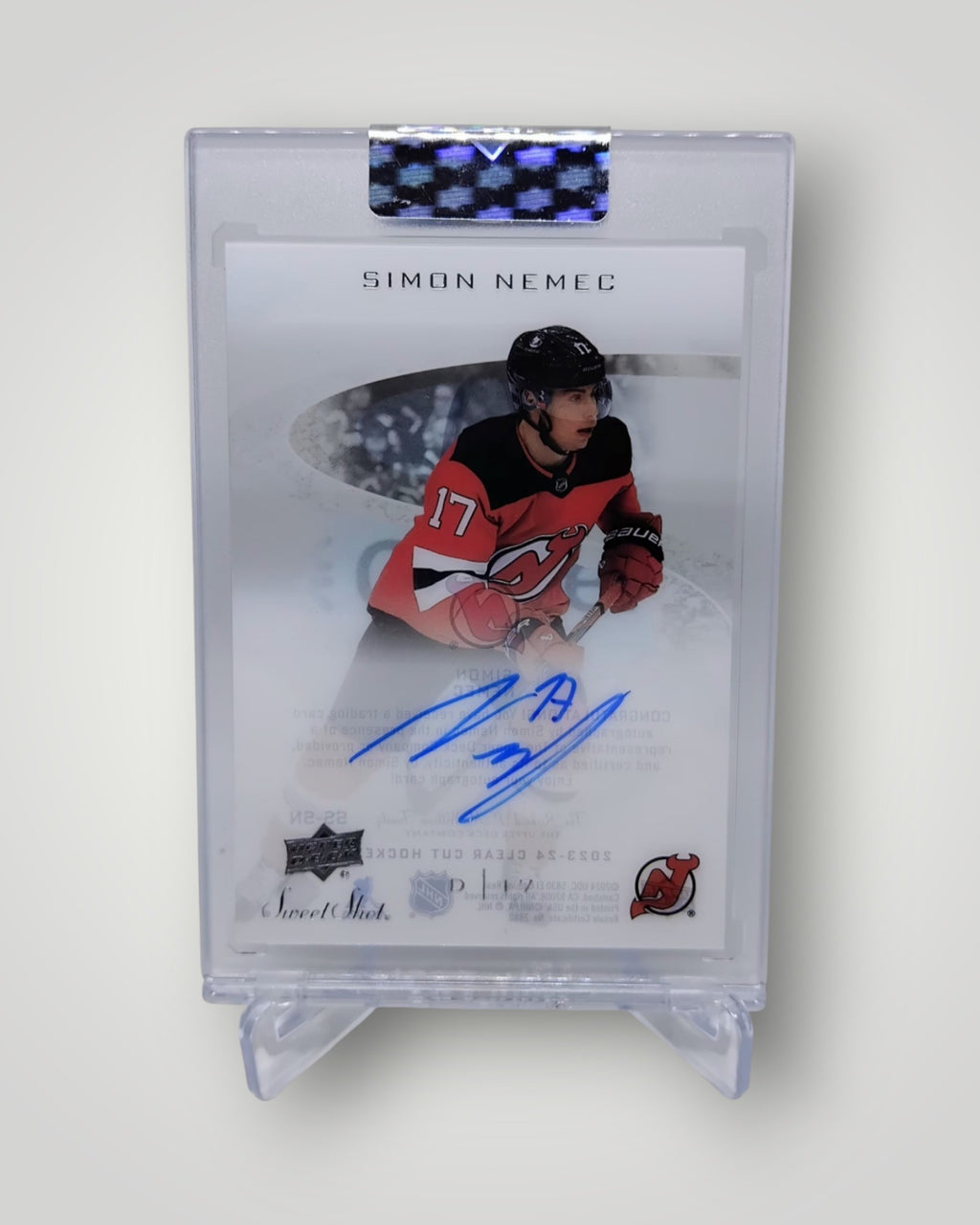 23-24 Upper Deck Clearcut SS-SN Simon Nemec Sweetshots Autograph