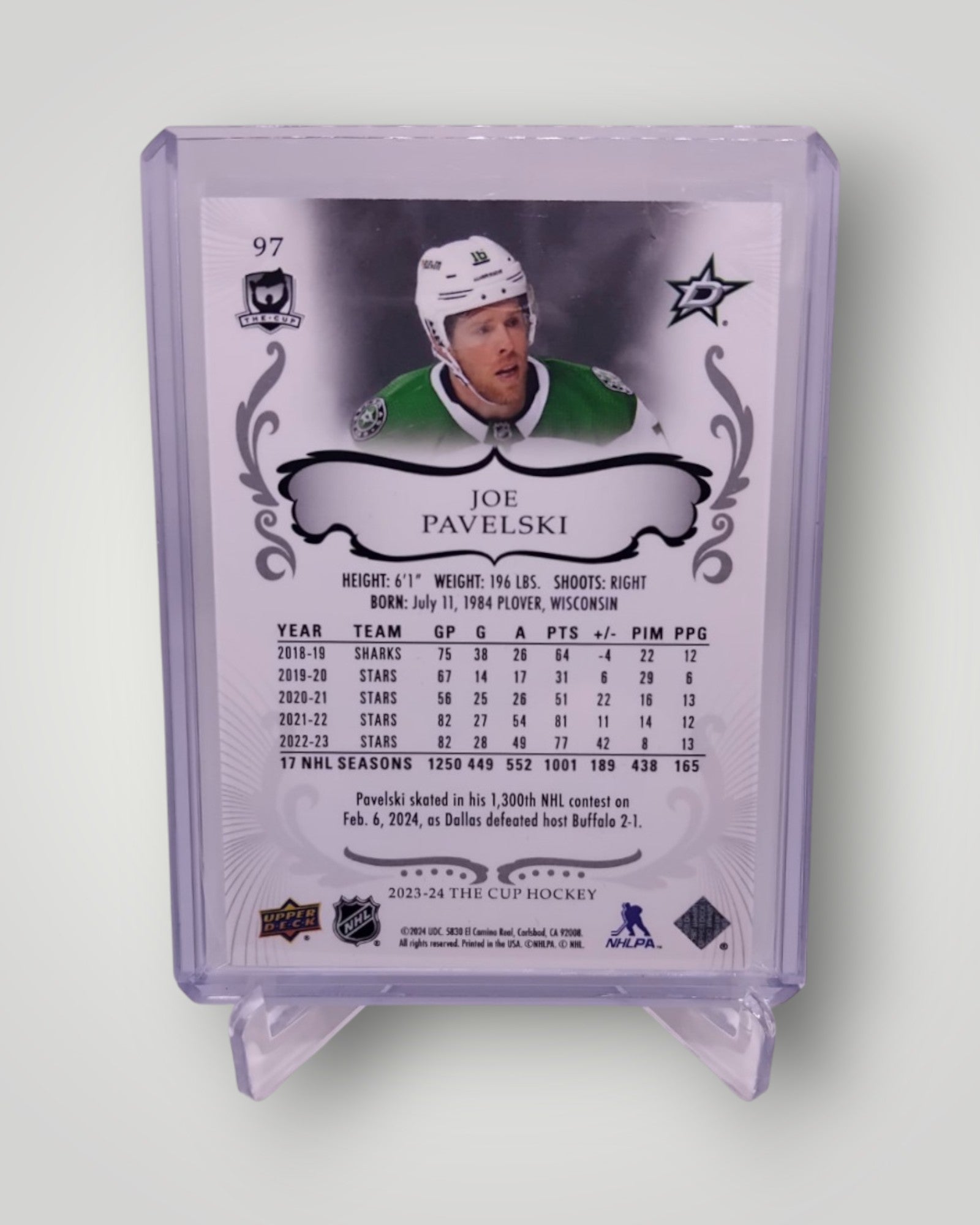 2023-24 Upper Deck The Cup #97 Joe Pavelski 107/249