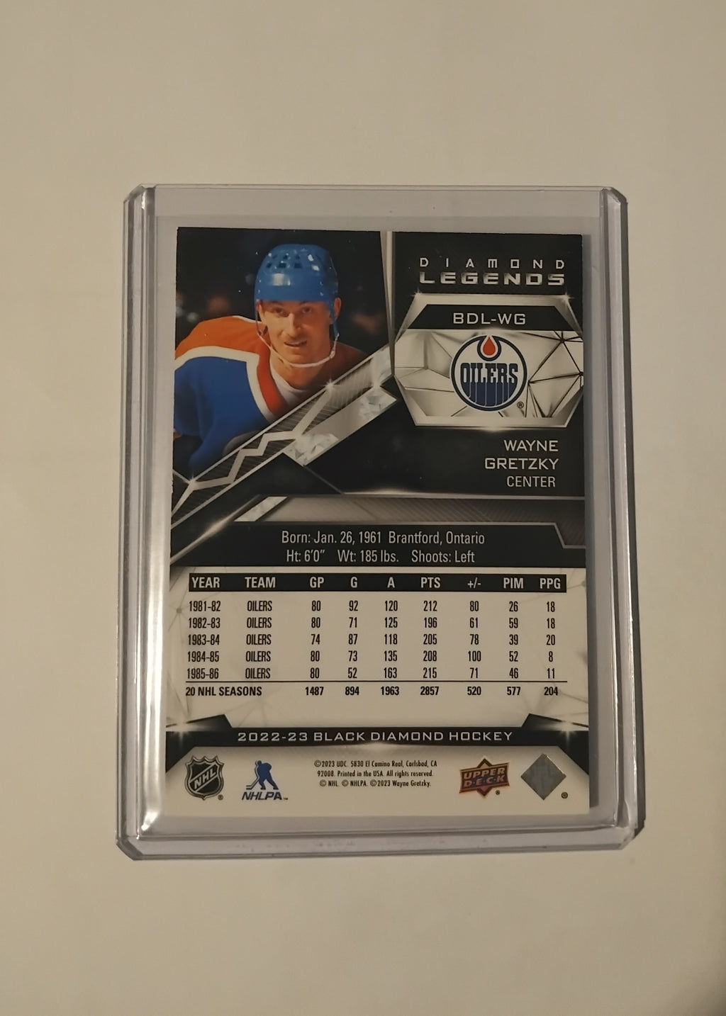 2022-23 Black Diamond Wayne Gretzky 004/299